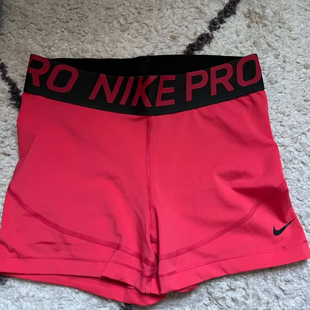 Pink Nike pro shorts